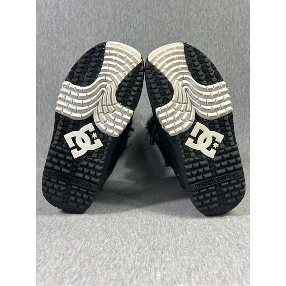 DC Chalet RARE  FAUX FUR SNOW BOOTS Black SIZE Large US Size 9 Great Condition - Picture 6 of 16